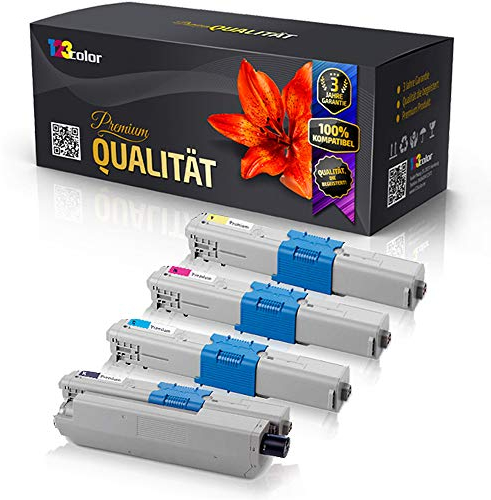 123Color Tonerkartuschen kompatibel mit OKI C 310 DN C 330 DN C 331 DN C 510 DN C 511 DN C 530 DN C 531 DN MC 351 DN MC 352 DN MC 361 DN MC 362 DN MC 561 DN MC 562 DN MC 562 DNW BKCMY - Büro Pro Serie