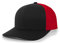 Pacific Headwear Unisex-Erwachsene Snapback Trucker: stylische ganztägigen Komfort Cap, Schwarz/Rot/Schwarz, Einheitsgröße