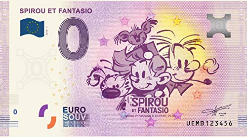 Bank Note 0 Euro Souvenir Spirou and Fantasio with Spip, Marsupilami (2018)