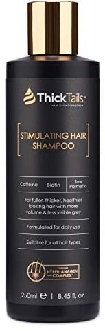 ThickTails Stimulierendes Haarwachstums-Shampoo für Frauen | Sulfatfreie Formel mit Koffein & Biotin | Fördert ein dichter aussehendes Haar | Unterstützt die Gesundheit der Kopfhaut 250 ml