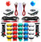 Qenker Kit de 2 jugadores LED Arcade DIY para USB MAME PC Game DIY & Raspberry Pi Retro Controller DIY incluyendo 2 x Arcade Joystick, 20 x LED Arcade Botones, 2 x Zero Delay USB Encoder (kit de