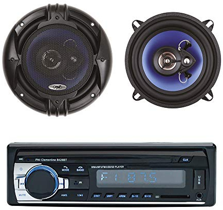 Pacchetto Radio Lettore MP3 per auto PNI Clementine 8428BT 4x45w + Altoparlanti per auto coassiali PNI HiFi500, 100W, 12,7 cm