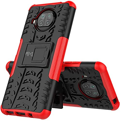 Max Power Digital Hülle für Xiaomi Mi 10T Lite Schutzhülle Bumper Handyhülle Case Cover Stoßfest Doppelschichter Outdoor Shock Absorption 360 Grad (Xiaomi Mi 10T Lite, Rot)