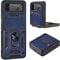 AMPLE Galaxy Z Flip 3 Case, Galaxy Z Flip 3 5G Case, Heavy Duty Anti-Scratch Armor Anti-Drop Protective Phone Case Cover with Built-in Ring Holder Kickstand for Samsung Galaxy Z Flip3 (BLUE)