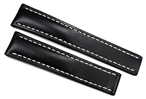 RIOS1931 22mm / 18mm Herren Juchtenleder Uhrenarmband Für Breitling Faltschließe Handvernäht