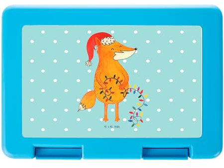 Mr. & Mrs. Panda Brotdose Fuchs Weihnachten - Geschenk, Nikolaus, Brotzeitbox, Weihnachtsmann, Snackbox, Vesperbox, Heiligabend, Aufbewahrungsbox, Winter, Füchse, Bento Box