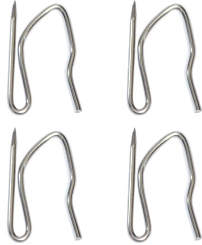 100 Pezzi Ganci per Drappeggi in Acciaio Inox