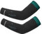 ROCKBROS Manchettes de Bras Thermiques Hiver Manches Ultra Élastique Couvre de Bras Coupe Vent pour Course Cyclisme Basketball Randonné Pêche Basketball Golf Homme Femme Noir Vert L-XL (1 Paire)