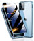 OMGZONE Case for iPhone 13 Pro Max Anti Peep Magnetic Cover,Screen Protector built-in Privacy Tempered Glass Full Cover with Camera Protector,360 Degree Metal Bumper Case for iPhone 13 Pro Max,Blue