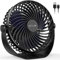 OcTecho Desk Fan, 2400mAh USB Fan 5 Speeds Portable Battery Fan 25dB Silent Fan Powerful 360°Rotation Table Fan, Electric Mini Fan Desktop, 6in Cooling Small Fan Bedroom Fan for Indoors and Outdoors