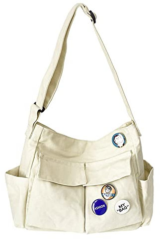 GSenhui Kuriertasche Messenger Bag Vintage Canvas Crossbody Bag Groß, Unisex Segeltuchtasche Umhängetasche Canvas Schultertasche für Teenager Jugendlich Schule Lässige Täglich