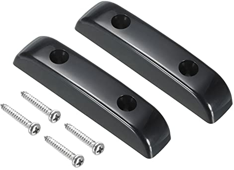 sourcing map 2Stk Plastik Bass Daumen Stütze Fingerauflage Schwarz für Präzision Bass Steggitarre mit Schrauben