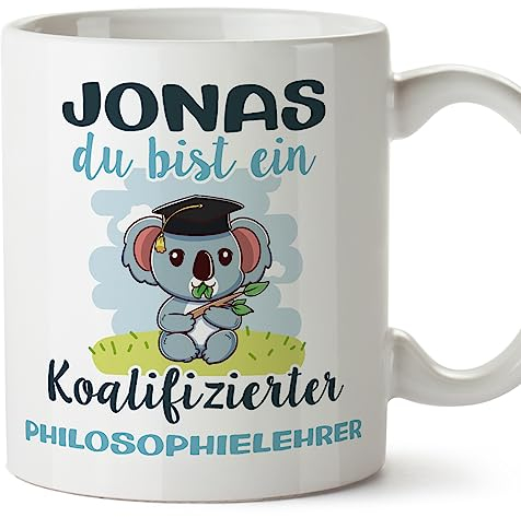 Mugffins Tassen Personalisierten für PHILOSOPHIELEHRER Mann - Auf Deutsch - Koalifizierte Personalisierte - 11 oz / 330 ml - Individuell Anpassbar Geschenk Mitarbeiter