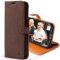 Snakehive Leather Wallet for iPhone 15 Pro Max || Real Leather Wallet Phone Case || Genuine Leather with Viewing Stand & 3 Card Holder || Flip Folio Cover with Card Slot (Brown)
