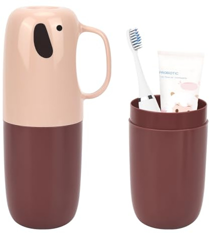 Vspek Caja Cepillo Dientes para Niños, Portacepillos de Dientes extraíble y portátil, Cepillo de Dientes Organizador, per Campismo, Escola, Vida Diária (Rosa)