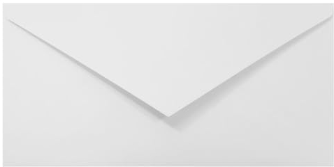Netuno 50 Briefumschläge Weiß DIN Lang 11 x 22 cm 100g Papier-Umschläge Spitzklappe ohne Fenster weiße Briefkuverts Briefhüllen Papier Weiß Geschäfts-Briefumschläge DL