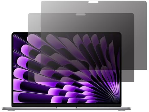 FiiMoo 2 Pack Laptop Privacy Screen for MacBook Pro 13.3 inch M1 2022/MacBook Pro 13.3 inch (2016-2022)/MacBook Air 13.3 inch, Anti-Spy Privacy Filter & Anti Glare Blue Light Blocking Protector