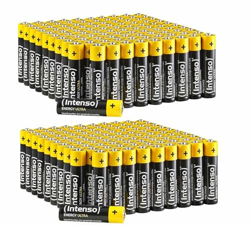 200 Stück Intenso Energy Ultra AAA Micro LR03 Alkaline Batterien, gelb-schwarz