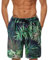 Dinnesis Badehose Für Herren Größe 7 Männer Sommer Kurze Hose Gedruckt Kurz Lose Tether Pocket Board Freizeithose Kurz Strand Mode Kurz Wasserball Badehose Herren (Green, L)