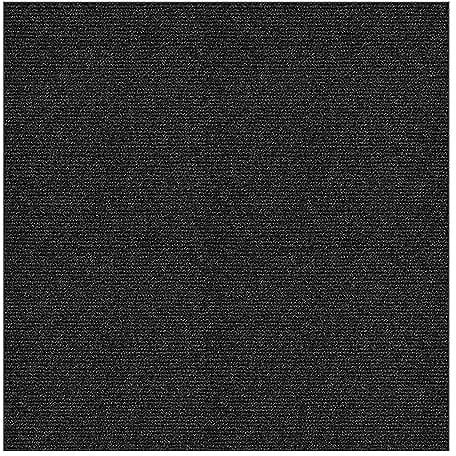 11pcs Self Adhesive Carpet Tiles, 30x30cm Carpet Tile, Non-Slip Interior Floor Tiles, Peel and Stick Carpet Tiles Self-Adhesive Patchwork Carpet for Office Living Room (11pcs - Black)