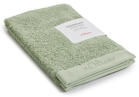s.Oliver Gästehandtuch 30x50 cm - 100% Baumwolle, 600 g/m², weich & saugstark, Gästetuch hellgrün