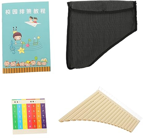 BESTonZON Professionelle Panflöte 18-röhrig C-ton Schlüssel Musikinstrument Für Anfänger Mittelton Geruchsneutrales Material Polierte Oberfläche Musikpädagogisch Für Kinder Und Einsteiger