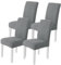 Ystyle Stretch Stuhlhussen 4er Set, Stuhlbezug Elastisch Abnehmbarer Waschbarer, Stuhlbezüge Chair Cover Langlebig Universal, Für Hotel Bankett Küche Restaurant Hochzeit Party, Hellgrau