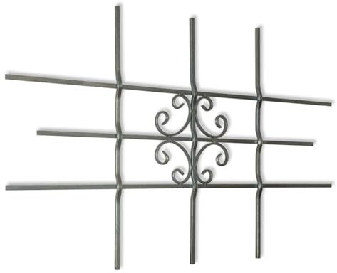 Homgoday Grille de sécurité pour fenêtre 69 x 114 cm Barre de sécurité réglable pour fenêtre, barrières, portes, entrées, protection propriété