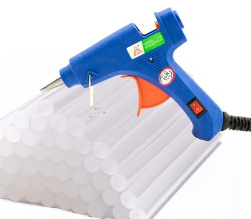 Bismaa Hot Glue Gun with 10 Sticks - 20W Fast Heating Mini Glue Gun Kit for DIY Arts, Craft, Home Repairs, Fabric,Wood, Glass, Card, Plastic