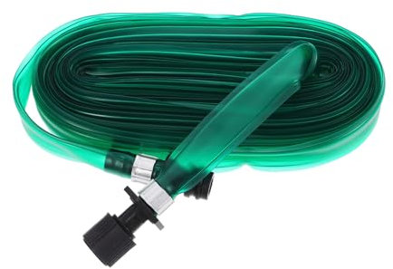 YARNOW Manguera de Riego Plana para Césped 15 M Pvc Verde Orificios para Manguera de Jardín Aspersor de Agua para Riego de Jardines