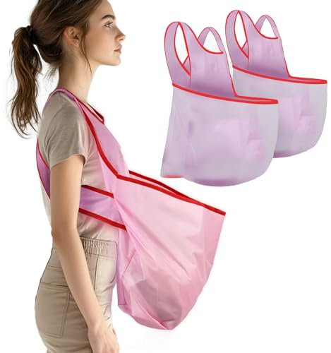 Sahunfri 2 Pcs Wearable Laundry Aprons With Large Pouch, Portable Clothes Drying Aprons For Washing And Garden Use