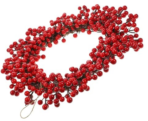 Happyyami Künstlicher Weihnachtskranz Mit Beeren Dekorative Türhängung Für Weihnachten Festlichkeiten Und Feiertage Lifelike Dekoration Für Zuhause