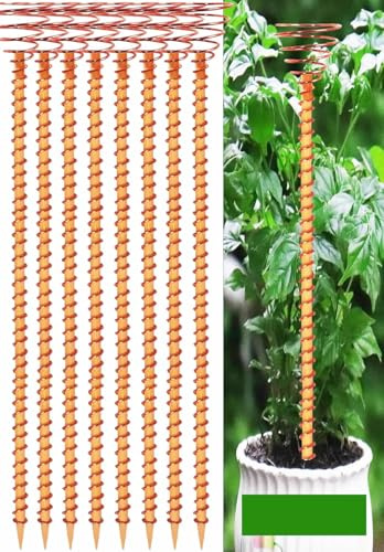 8 Pack 13 Electroculture Copper Gardening Antenna,Copper Garden Plant Stakes, Pure Coppers Rods for Garden, Electro Culture Gardening Coppers Coils Wire Tools, Pyramid Tensor Rings Kit