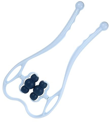 EXAOMBLE Masseur de Cou Manuel Ergonomique pour Soulagement des Points de Pression Appareil de Massage Cervical Pratique à Bleu