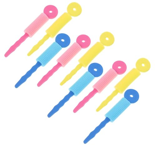 Didiseaon 9 Stück Teiliges Schwamm haarwickler für Langes Haar Schonend Leicht Tragbar Sicherer Haarschutz Flexibel DIY Lockenstyling für Zuhause und Salongebrauch