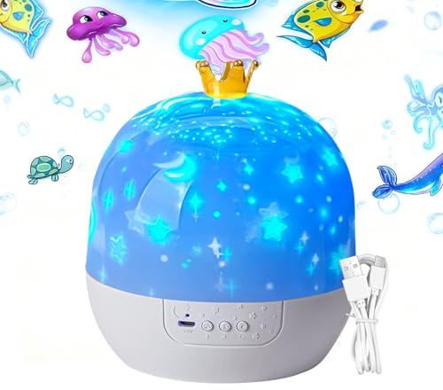 Projecteur d'étoiles – ABS PC PVC | Lampe de projecteur de musique LED | Projecteur de nuit rotatif à 360 °, de galaxie - Pour chambre à coucher, détente, méditation et éclairage d'ambiance