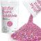 Hemway Glitter Paint Additive - Pink Holographic | Chunky Metallic Flakes for Adding Sparkle to Paints & Wood Varnish | Add to Emulsion, Acrylic & Latex for Indoor Sparkly Walls | 100 g