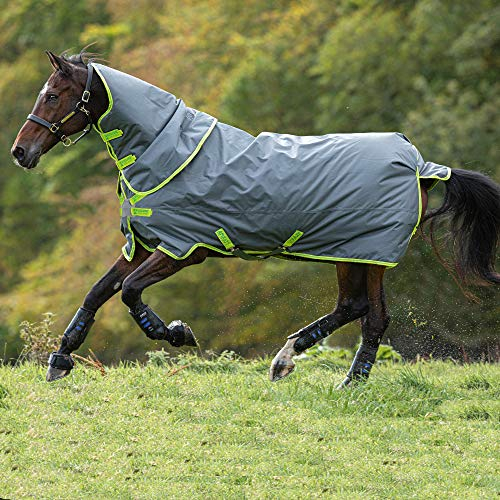 Horseware Amigo Hero 900 Plus DF 100g Turnout Decke wasserdicht Grey/Lime,Green&Lime HW 20, Größe:5'6