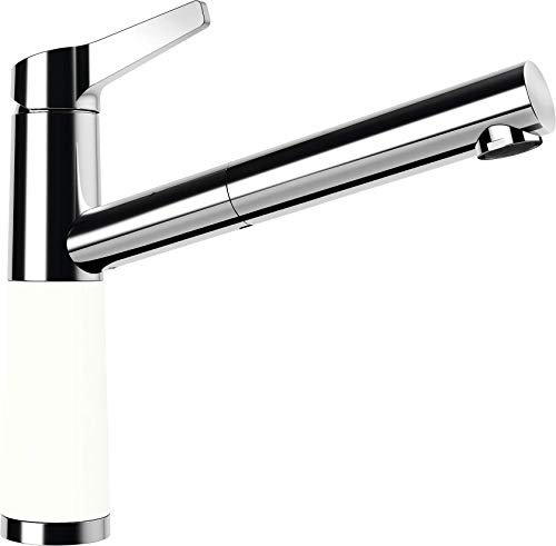 SCHOCK Küchenarmatur SC-510 Day – Niederdruck Armatur CRISTADUR mit ausziehbarer Schlauch-Brause und Standard Norm-Anschlüssen