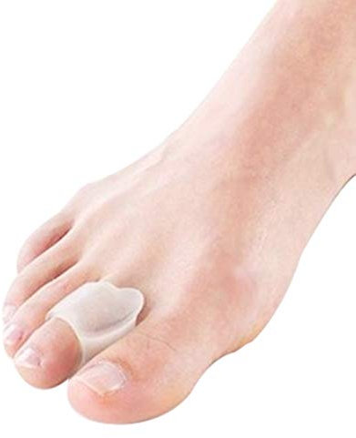 UWHITE Hammer Toe Straightener for Bent Toe, 4Pcs Clear Gel Straighteners Reusable, Toe Correctors for Bent Toes, Soft and Gentle Big Toe Splints for Active Lifestyle