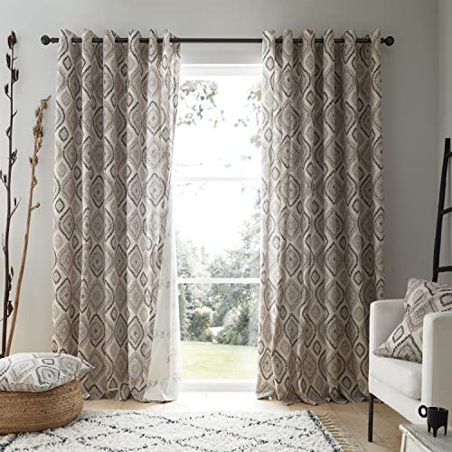 Pineapple Elephant Vorhänge: 168 x 137 cm, Natur, DS/55572/R/E6654/NT