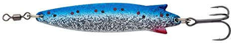 Abu Garcia Toby Spoon Señuelo de Pesca | Legendaria Cuchara para Depredadores de Agua Dulce y Salada | Acción Irresistible para lucios, truchas, salmones, percas y más | Blue Glitter, 7,5 cm