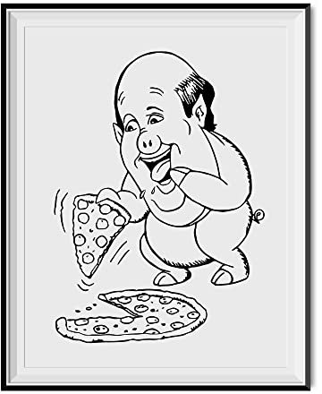 My Party Shirt Kevin Malone Karikatur Poster 28 x 35 cm
