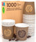 Eurocali 1000 Petits Gobelets en Papier 65ml Mini Gobelets Jetables Biodégradables Écologiques Design VintageCUP - Tasses en Carton Résistant à la Chaleur pour Café Italien