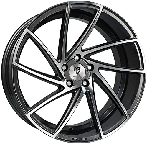 MB Design Felge KV2 8.5Jx19 ET32 5x100 Glanzgrau poliert kompatibel mit VW Beetle Bora Taigo T-Cross