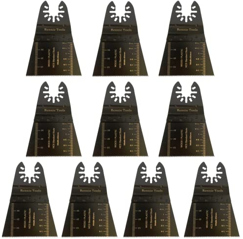 Pack of 10 x 65mm Wide Oscillating Multi Tool Blades/Wood Cutter Saw Blades Set Compatible with Dremel Fein Multimaster Makita Stanley Worx Dewalt Multi Tool Etc Oscillating Multitool Blade
