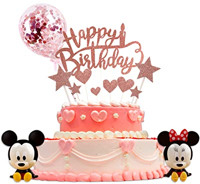 Cartoon Tortendeko Geburtstag,14pcs Kuchen Deko Happy Birthday Cake Topper, Cartoon Figuren,Tortendeko Mädchen Cupcake Topper,Geburstags Party Kuchen Dekoration Supplies für Kinder