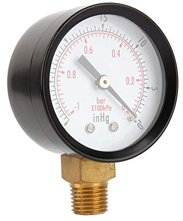 Manometro Vuoto 2” Quadrante, 1 4 Npt Inhg Vacuometro 1 4 Npt 2 Manometro Vuoto Compressore Aria Acqua Olio Gas 1 4 Npt Attacco Inferiore Mf