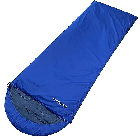 SAFACUS Camping-Schlafsack – 3 Jahreszeiten, warmes und kühles Wetter – leicht, einfach zu bedienen, mit Kompressionsbeuteln für Erwachsene und Kinder, Outdoor-Reisen