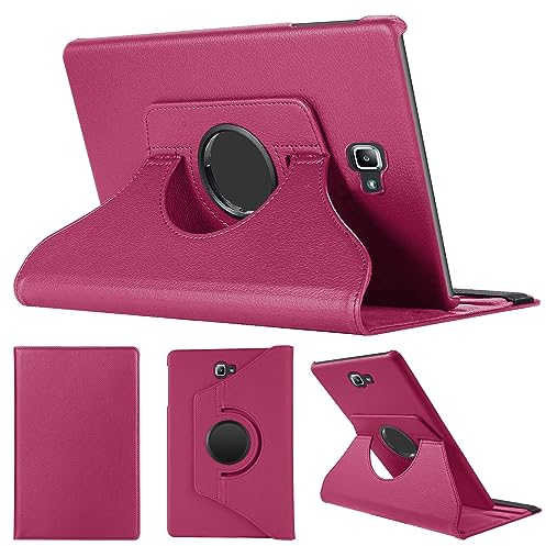SWEIMEN Hülle Kompatibel mit Samsung Galaxy Tab A 10.1 2016 (SM-T580/T585/T587), PU Lederhülle 360° Drehbar Multi-Winkel Schutz Ständer Schutzhülle für Galaxy Tab A6 10.1